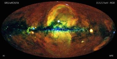 Erosita Bubbles Visible Above And Below The Milky Way