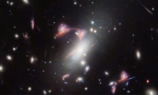 James Webb Captures A Cosmic Question Mark Formed By Distant Galaxies