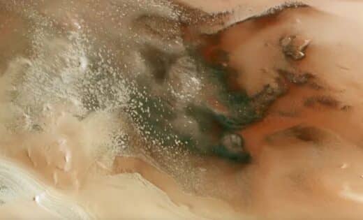 Mars Orbiters Reveal Cryptic Terrain At The Planet's South Pole