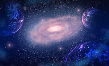 Space Abstract Background. Fantasy Universe Digital Art