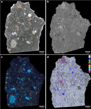 This Image From The Research Shows A Section Of Nwa 2995 In Four Different Views.