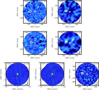 Top And Middle F200w (left) And F356w (right) Imaging Of Af Lep.