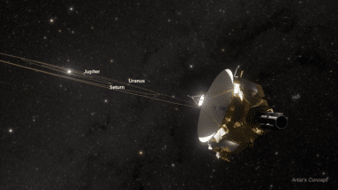 New Horizons Looking Back Towards Uranus (artist's Concept)